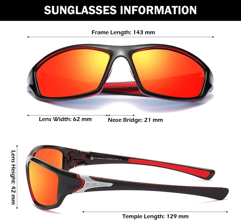 FAGUMA Sports Polarized Sunglasses For Men Cycling Driving Fishing UV400 Protection - Image 4